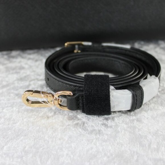 Tory Burch Black Saffiano Leather Tote Shoulder Bag Crossbody Strap - Picture 7 of 10